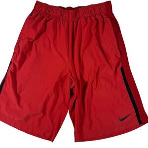 Nike Dri-Fit Shorts Men’s Small Red Long Pockets 11" Inseam